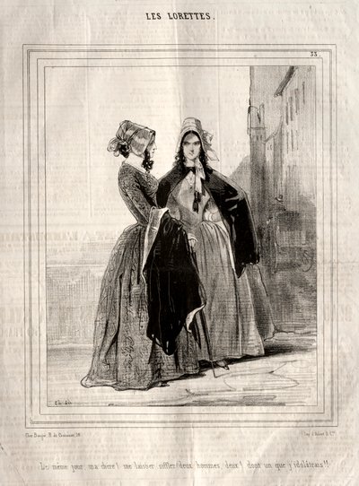 Les Lorettes autorstwa Paul Gavarni
