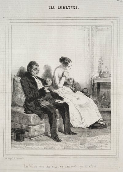 Lorette, 1842. autorstwa Paul Gavarni