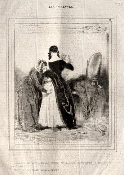 Lorette, 1842. autorstwa Paul Gavarni