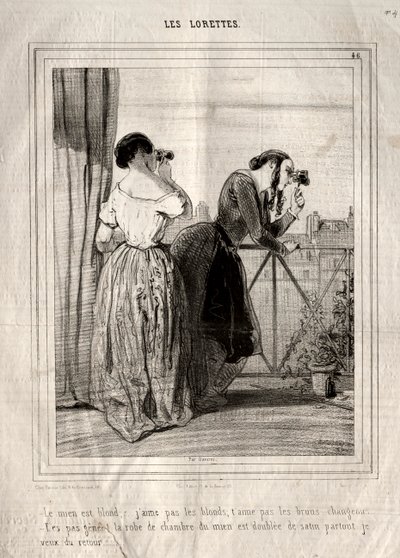 Lorette, 1842. autorstwa Paul Gavarni