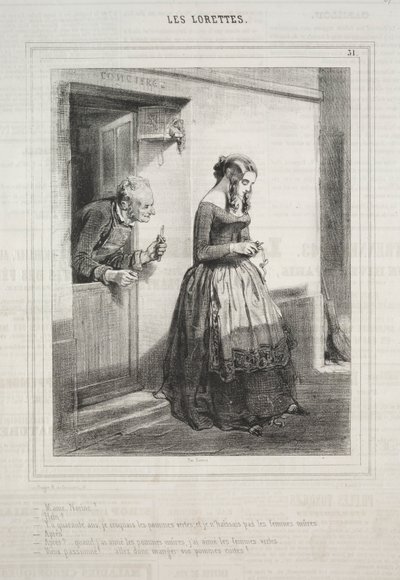 Lorette, 1842. autorstwa Paul Gavarni
