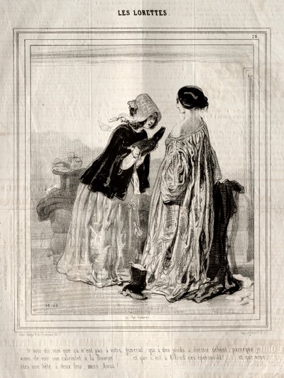 Lorette, 1842. autorstwa Paul Gavarni
