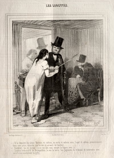 Lorette, 1842. autorstwa Paul Gavarni