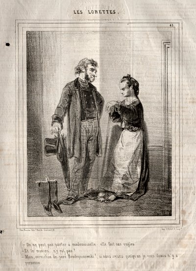 Lorette, 1842. autorstwa Paul Gavarni