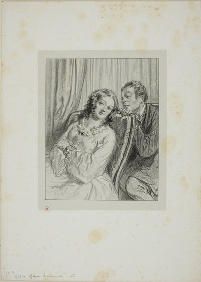 Maski i twarze: Mme. Beauminet autorstwa Paul Gavarni