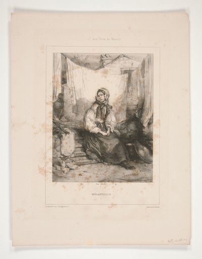 Melancholia autorstwa Paul Gavarni