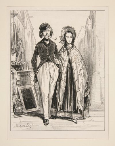 Monsieur i Madame Ernest... autorstwa Paul Gavarni