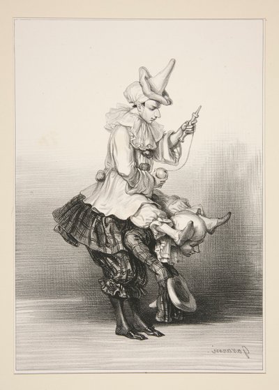 PAILLASSE I PIERROT autorstwa Paul Gavarni