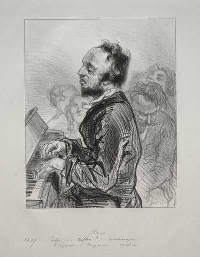 Fortepian, 1853. autorstwa Paul Gavarni