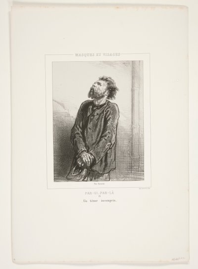 Niezrozumiany tenor. autorstwa Paul Gavarni