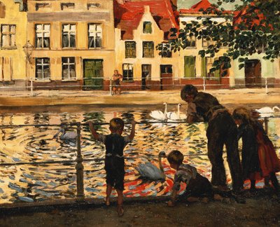 Karmienie łabędzi, autorstwa Paul Graf