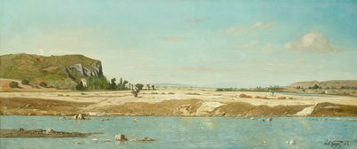 Brzegi rzeki Durance w Saint Paul, 1864. autorstwa Paul Guigou