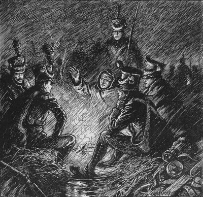 Zarówno Francuzi, jak i alianci biwakowali w błocie i wodzie, 1902 autorstwa Paul Hardy