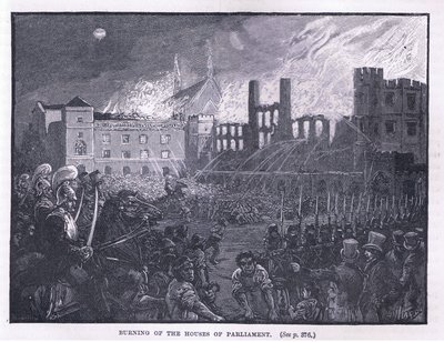 Spalenie gmachów parlamentu 1834 autorstwa Paul Hardy