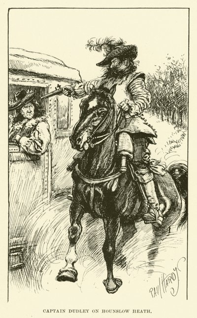 Kapitan Dudley na Hounslow Heath (grawerowanie) autorstwa Paul Hardy