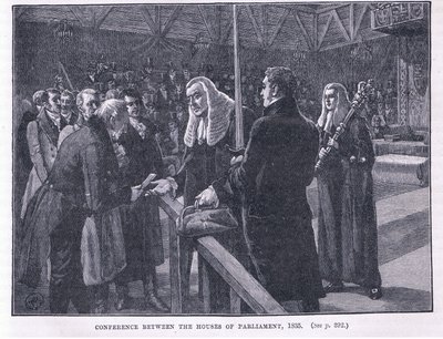 Konferencja między Izbami Parlamentu AD 1835 autorstwa Paul Hardy