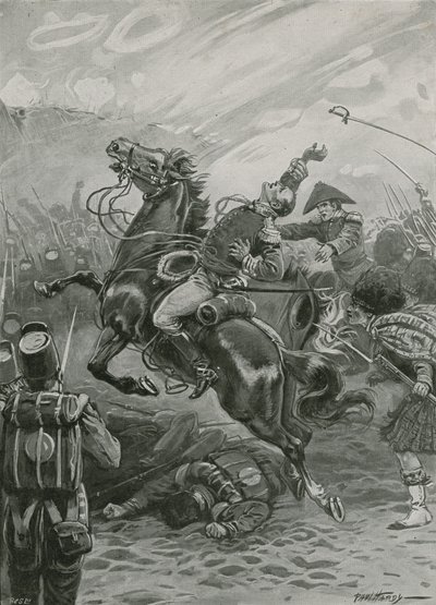 Śmierć Sir Edwarda Pakenhama w bitwie o Nowy Orlean, 1814 autorstwa Paul Hardy