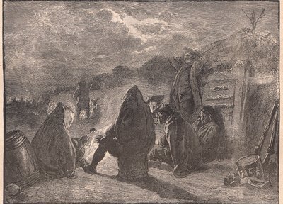 Waszyngton w Valley Forge przy ognisku autorstwa Paul Hardy