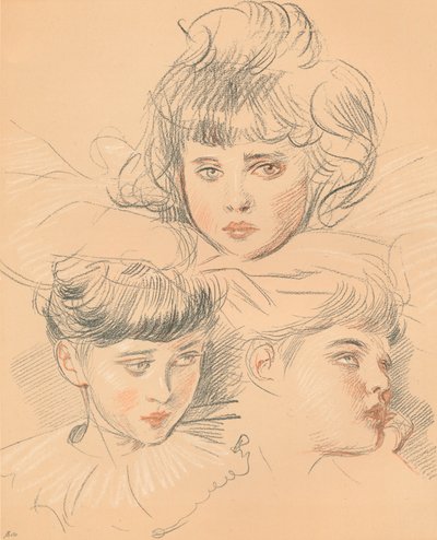Szkic do portretu dzieci, ok. 1897 r. autorstwa Paul Helleu
