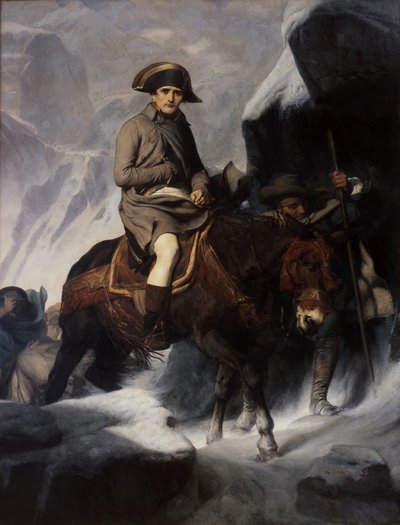 Bonaparte przekraczający Alpy autorstwa Paul Delaroche