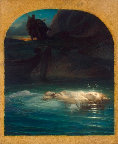 Męczennik chrześcijański utonął w Tybrze za panowania Dioklecjana”, 1853. autorstwa Paul Delaroche