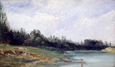 Krajobraz na skraju wody, c1823-1869 autorstwa Paul Huet