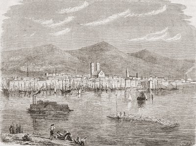 Montreal w latach 60. XIX wieku, wyryty przez Auguste Trichona (ur. 1814) autorstwa Paul Huet