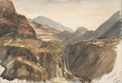 Mountain View w Oisans Isère, 1858. autorstwa Paul Huet