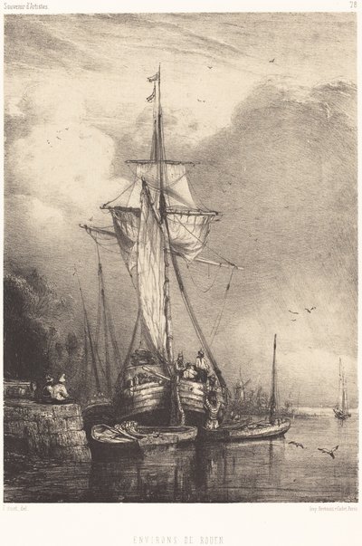 W pobliżu Rouen autorstwa Paul Huet