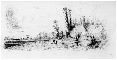 Saulaie z okolic Paryża, c1820-1870, 1924 autorstwa Paul Huet