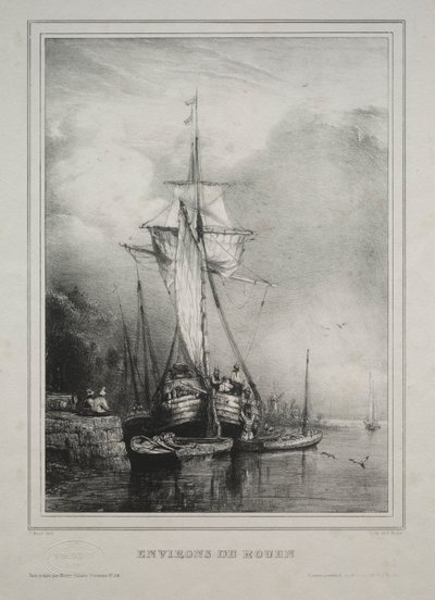 Six Marines: Okolice Rouen, Francja, 1832. autorstwa Paul Huet