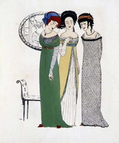 Stworzenie Paula Poireta z „”Les Dresses de Paul Poiret””, rysunek Paula Iribe. 1908 autorstwa Paul Iribe