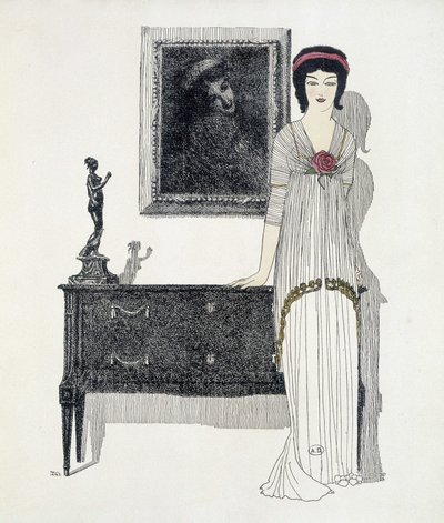 Stworzenie Paula Poireta z „”Les Dresses de Paul Poiret””, rysunek Paula Iribe. 1908 autorstwa Paul Iribe