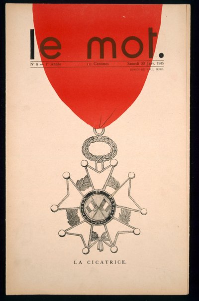 La cicatrice, okładka „Le Mot”, sobota 30 stycznia 1915 autorstwa Paul Iribe