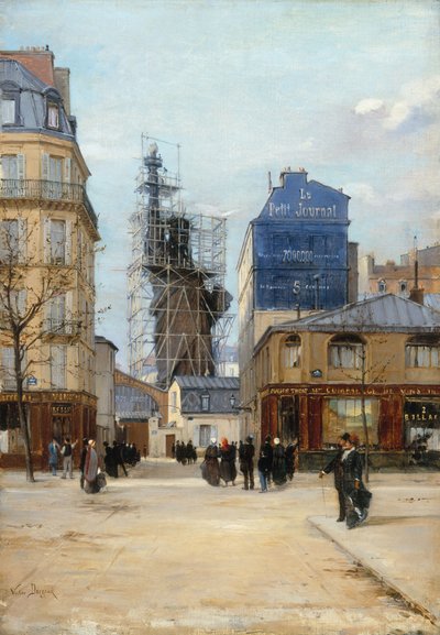 Statua Wolności Bartholdiego w warsztacie Gadget, Gauhier i Cie. na Rue..., ok. 1884. autorstwa Paul Joseph Victor Dargaud