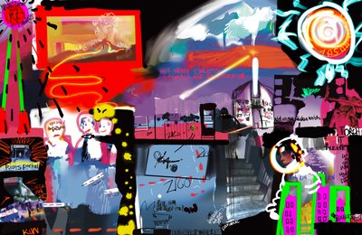 EscapeEstate, 2023 (grafika cyfrowa) autorstwa Paul Kempton