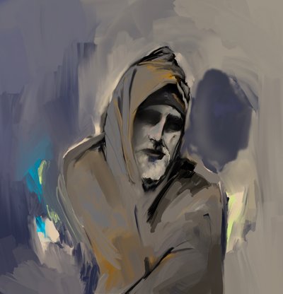 Prometeusz, 2024 (grafika cyfrowa) autorstwa Paul Kempton