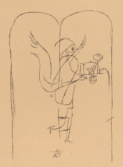 Geniusz podaje małe śniadanie Geniusz podaje małe śniadanie, 1920. autorstwa Paul Klee