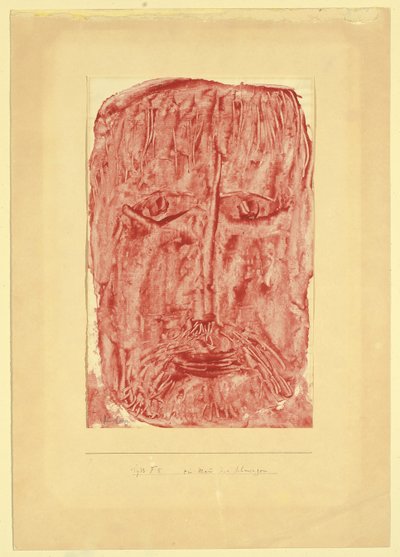 Człowiek smutku; Człowiek bólu autorstwa Paul Klee