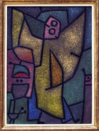 Anioł Pański. Obraz Paula Klee (1879-1940), olej, rysunek detrempe na jucie, na tle kleju autorstwa Paul Klee