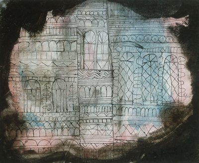 Płonący zamek autorstwa Paul Klee