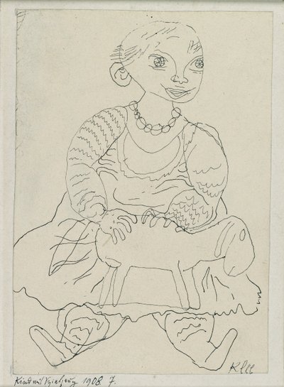 Dziecko z zabawką, 1908 autorstwa Paul Klee
