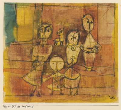 Dzieci i pies, 1920 autorstwa Paul Klee