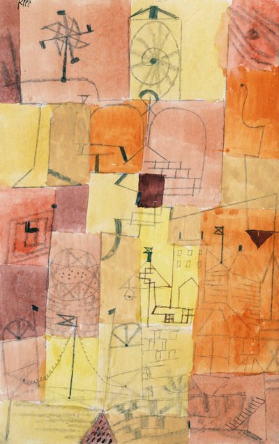 Miasto dzieci z wiatrakiem autorstwa Paul Klee