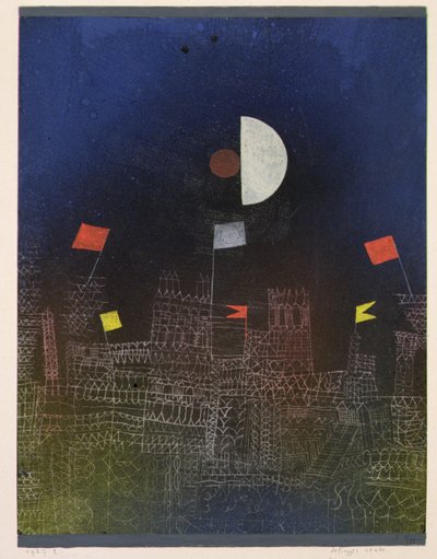 Miasto z flagami autorstwa Paul Klee