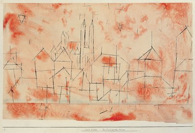 Miasto z gotycką katedrą, 1925. autorstwa Paul Klee