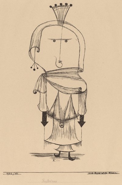 Wiedźma z grzebieniem autorstwa Paul Klee