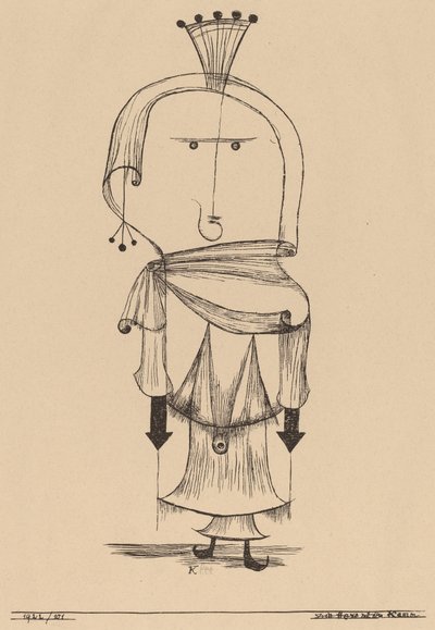 Czarownica z grzebieniem, 1922. autorstwa Paul Klee