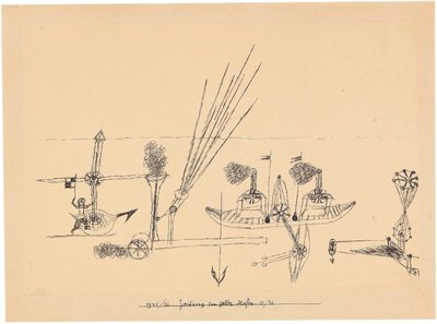 Rysunek do żółtego portu, 1921-1926. autorstwa Paul Klee