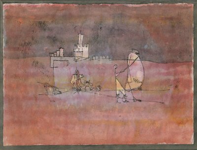 Odcinek przed arabskim miastem, 1923 autorstwa Paul Klee